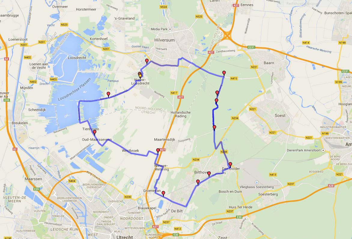 Bos en heide route